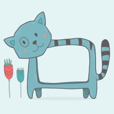 Cute cat photo frame N2