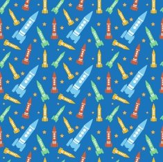 Seamless space elements over blue N2