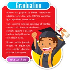 Teenage boy graduate notice N3