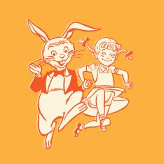 Rabbit and Girl Skipping
