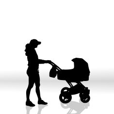 Vector silhouette of family N225