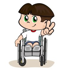 child in a wheelchair