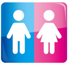 Cute male and female sign Vector
