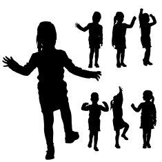 Vector silhouette of girl N99