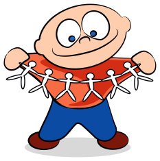 Little Boy with Paper Chain