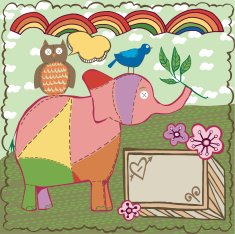 Bird Elephant and Owl