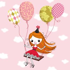 Girl And Birthday Balloons Free Image Download