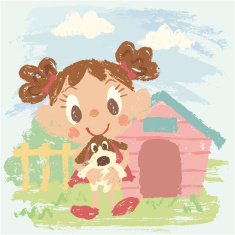 Girl With Dog N2