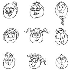 Avatar faces of the family