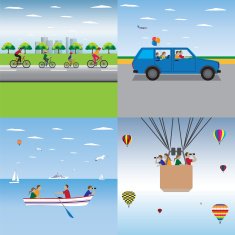 Family summer vacation sport