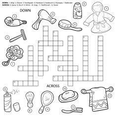 Vector colorless crossword education game for children about ba N2