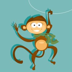 Monkey symbol 2016 Vector Illustration