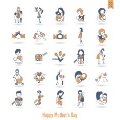 Happy Mothers Day Icons N438
