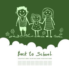 Back to school Parents are a child in happy N4