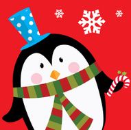 Cute Christmas Penguin Illustration