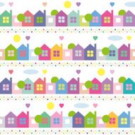 colorful houses pattern