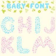 Baby font design N4