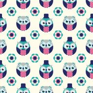 seamless birds cartoon background design N2