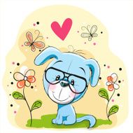 Dog with flowers N7