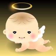 Baby with angel wings