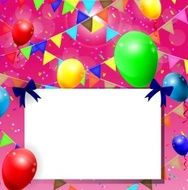 Birthday background with colorful balloons N103