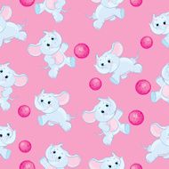Seamless elephant kids illustration pattern N2