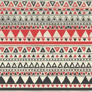 Vector Aztec Tribal Seamless Pattern on Crumpled Paper