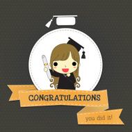 congratulations for girl long hair graduate