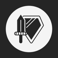 toy Sword and shield icon N6
