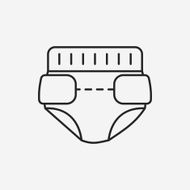 baby diaper line icon N12