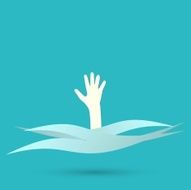 Drowning and reaching out hand for help N2