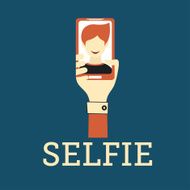 Selfie Photo flat design