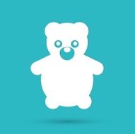 Teddy Bear Toy - Vector icon isolated N3