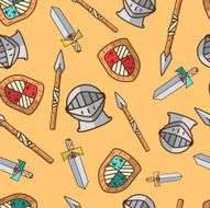 Seamless pattern with armor