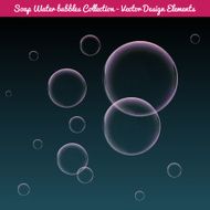 Vector isolated Soap Water bubbles collection N2