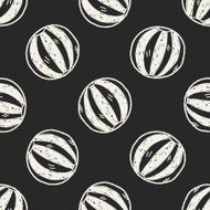 Doodle Beach Ball seamless pattern background N5
