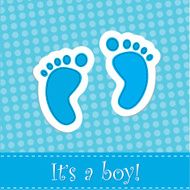 Bright baby boy arrival card shower invitation