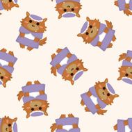 Wolf in Little Red Riding Hood seamless pattern