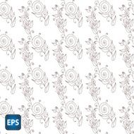 Painted flowers Seamless vector background N2