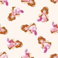fairytale princess cartoon seamless pattern background N41
