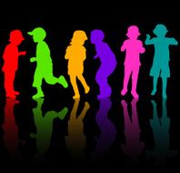 children silhouettes N247