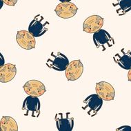 grandfather cartoon seamless pattern background N8