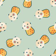 baby flat icon eps 10 seamless pattern background N3