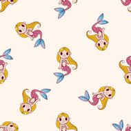 fairytale princess cartoon seamless pattern background N42