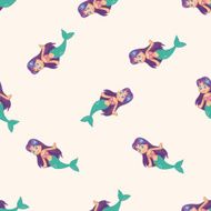 fairytale princess cartoon seamless pattern background N44