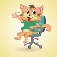 Cat cartoon illustration
