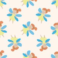 fairytale princess cartoon seamless pattern background N45