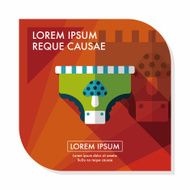 diaper flat icon with long shadow eps10 N28