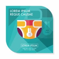 diaper flat icon with long shadow EPS 10 N34