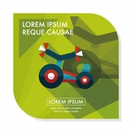 Kids Tricycle flat icon with long shadow eps10 N37
